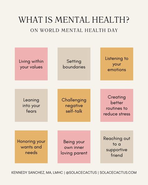 🌍💚 World Mental Health Day 💚🌍 Mental Health looks different for everyone, whether it’s seeking therapy, spending time in nature, connecting with loved ones, or simply taking a break. Let’s celebrate our mental health journeys and encourage open conversations about wellness in an attempt to reduce stigma and shame ✨ We can do that by asking each other, what did you do today to prioritize your mental health? Share your thoughts below! ⬇️ #WorldMentalHealthDay #breakingstigma #MentalHealthMat... Therapy Social Media Posts, Mental Health Check In, Therapy Reminders, Mental Health Vision Board, Seeking Therapy, Mental Health Promotion, Mental Health Goals, What Is Mental Health, World Mentalhealth Day