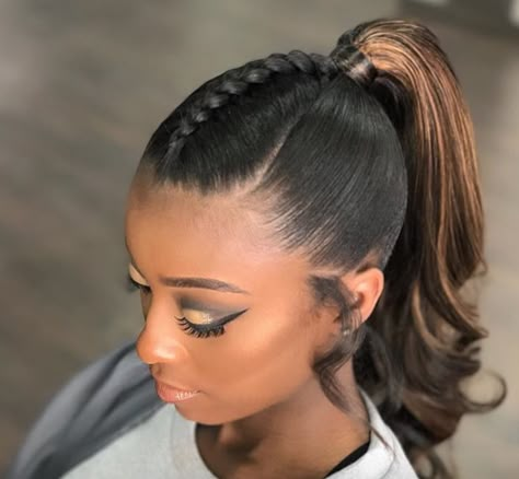 Prom Ponytail Hairstyles, Black Haircut Styles, Cute Ponytail Hairstyles, High Ponytail Hairstyles, Ponytail Hairstyles Easy, Cute Ponytails, Black Ponytail Hairstyles, Short Hair Black, American Hairstyles