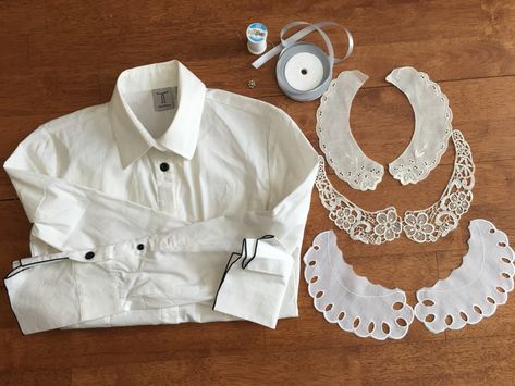 DIY Sabrina Witch Collar - supplies for a DIY collar #DIY Diy Lace Collar, Sabrina Witch, Diy Collar, Clothing Projects, Susan B Anthony, Collars Diy, Diy Necklaces, Multiple Outfits, Fancy Buttons