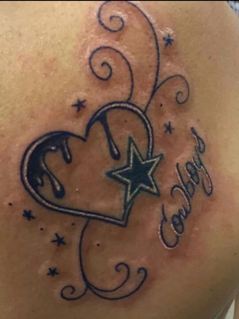 Cowboys Tattoo Cowboys Tattoo, Dallas Cowboys Tattoo, Star Foot Tattoos, Dallas Tattoo, Cowboy Tattoos, Dallas Cowboys Star, Texas Tattoos, Dallas Cowboys Baby