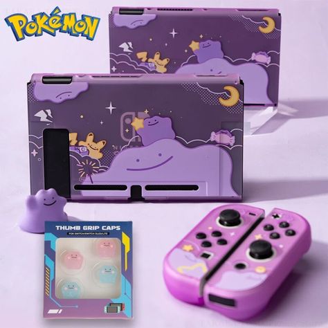 Pokemon Ditto, Nintendo Switch Case, Switch Accessories, Nintendo Switch Oled, Nintendo Switch Accessories, Video Games Nintendo, Takara Tomy, Drawing Lessons, Game Controller