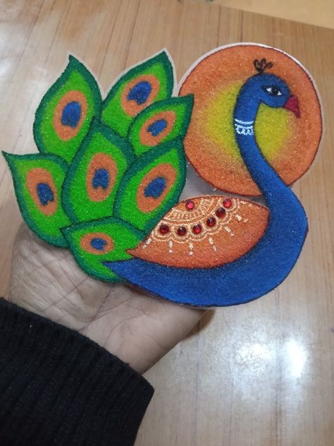 Ohp Sheet Painting Designs, Ohp Sheet Painting, Kids Rangoli, Diy Rangoli, Ready Rangoli, Rangoli Decoration, Gauri Ganpati, Poo Kolam, Ganpati Decor