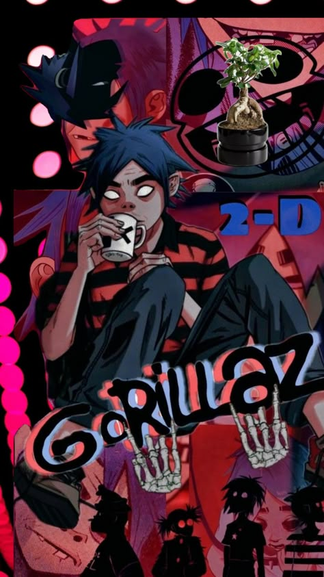 #myfirstshuffle Gorillaz 2d, Gorillaz 2 D, 2-d Gorillaz, Rock Wallpaper, Gorillaz Fan Art, Whatsapp Wallpapers Hd, Gorillaz Art, Band Wallpapers, Cool Wallpapers Art