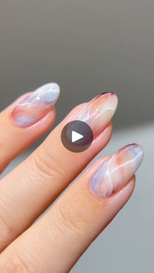 13K views · 221 reactions | 🍂🌧️ embracing the season shift with blue and brown marble nails—blending fresh summer vibes and cozy fall feels 🧶🧵*products used are linked on my amzn in the bio _____ *affiliate #brownnails #bluenails #marblenails #fallnails #pastelnails #summernails #nails #nailinspo #nailart light blue beige gradient ombre marbles, cute nails , almond nails , nail art tutorial, #nailsofinstagram #nailsonfleek #nailsnailsnails #nailsoftheday | Heygreatnails | Sabrina Carpenter · Bed Chem Marble Gel Nail Designs, Brown Marble Nails, Cute Nails Almond, Almond Nails Nail Art, Bed Chem, Light Blue Nail Designs, Beige Gradient, Brown Nail Art, Birthday Nail Designs