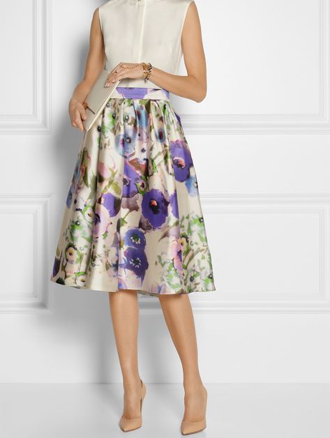 Floral chiffon skirt