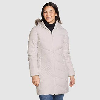 Women's Parkas | Eddie Bauer Down Parka Women, Types Of Insulation, Old Logo, Womens Parka, Down Parka, Fur Hood, Stay Cozy, Outerwear Women, Jacket Style