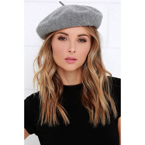 C'est Magnifique Grey Beret ($13) ❤ liked on Polyvore featuring accessories, hats, grey, beret hat, grey beret, gray hat, fuzzy hat and gray beret Barret Hat, Grey Beret, Fuzzy Hat, Womens Straw Hats, Gray Hat, Knit Beret, Wool Fedora Hat, French Beret, Floppy Sun Hats