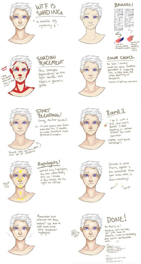 wtf is shading (how to shade skin) by rytanny Shadowing Tips Drawing, Skin Shadow Drawing, Bad Digital Art, How I Color Eyes Digital, How To Do Shadows Digital Art, How To Colour Skin Digitally, Digital Art Tips And Tricks, Digital Art Basics, How To Shade Skin