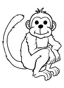 Monkeys To Download For Free - Monkeys Kids Coloring Pages Monkey Coloring Pages, Monkey Drawing, Free Kids Coloring Pages, Preschool Coloring Pages, Kid Coloring Page, Monkey Pictures, Monkey Print, A Monkey