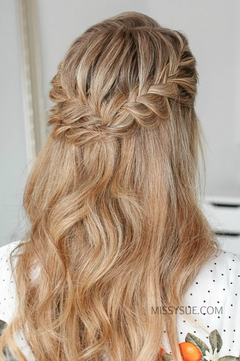 Half Up Double Fishtail French Braids | MISSY SUE Fishtail Braid Wedding Half Up, Hair French Braids Half Up, French Half Up Half Down, Double French Braid Half Up Half Down, Braids Half Up, 2 French Braids Half Up Half Down, Half Up Half Down Fishtail Braid, Half Up Half Down French Braid, Fishtail Half Up Half Down