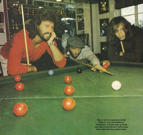 Bee Gees - They loved to play pool... Pool Table Photoshoot, Billiards Aesthetic, Casino Jackpot, Playing Pool, Band Photoshoot, Jackie Gleason, American Exceptionalism, Ball Aesthetic, Pool Halls