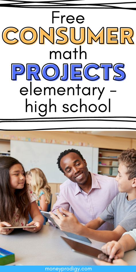 Financial Literacy Project Middle School, Life Skills Math Activities, Consumer Math Worksheets Free Printable, Math Projects Elementary, Consumer Math High School, High School Math Projects, Math Club Activities, Maths Shapes, Quantitative Reasoning