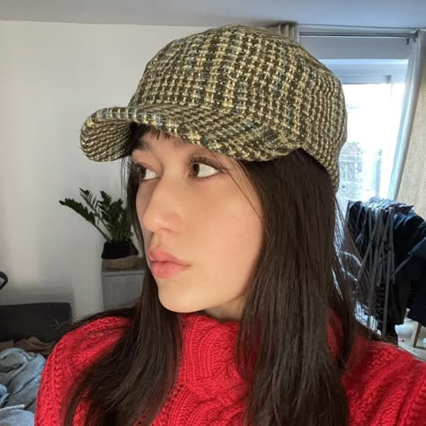 GORGEOUS green plaid baker boy/newsboy cap⭐️ the... - Depop Green Brown Hair, Plaid Hat, Plaid Hats, The Look Of Love, Look Of Love, Baker Boy, Rory Gilmore, Newsboy Cap, Cool Hats