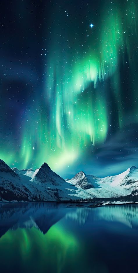 Aurora Borealis Hd Wallpapers, Aurora Hd Wallpaper, Aurora Lights Wallpaper, Phone Wallpaper Northern Lights, Magical Scenery Art, Aurora Borealis Pictures, Mountains Northern Lights, Aurora Borealis Wall Mural, Northern Lights Iphone Wallpaper