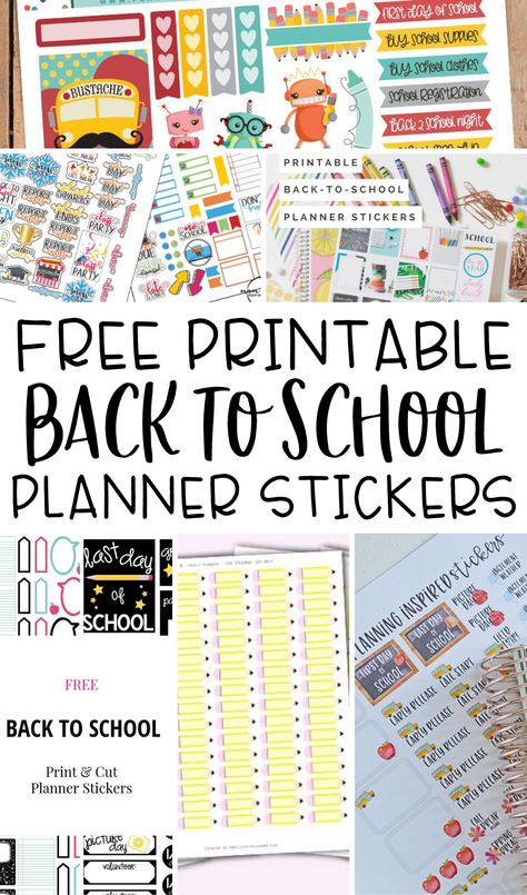 Scrapbook Printables Stickers School, Free Agenda Printables, School Digital Stickers, Free School Planner Printables, Free School Planner, Planner Stickers Aesthetic, School Planner Stickers, Back To School Planner, Free Digital Planner Stickers