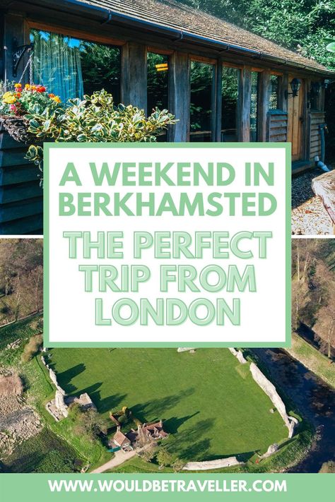 Escape London on a perfect weekend trip to Berkhamsted in Hertfordshire, UK. With plenty of things to do in Berkhamsted, it makes the ideal location for a weekend trip or day trip from London. Visit Berkhamsted Castle, stay in a cosy oak cabin, watch a movie in the vintage Rex Cinema and eat delicious food at one of Berkhamsted's restaurants. Make sure Berkhamsted is on your England road trip itinerary and get planning today! UK weekend break | Best small English towns to visit #travel #england England Road Trip Itinerary, England Road Trip, Day Trip From London, London Visit, Travel England, Weekend Break, London Vacation, Day Trips From London, Safari Park