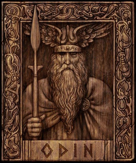 Odin Norse Mythology, Thor Art, Art Viking, Symbole Viking, Norse Goddess, Norse Myth, Norse Pagan, Old Norse, Viking Symbols