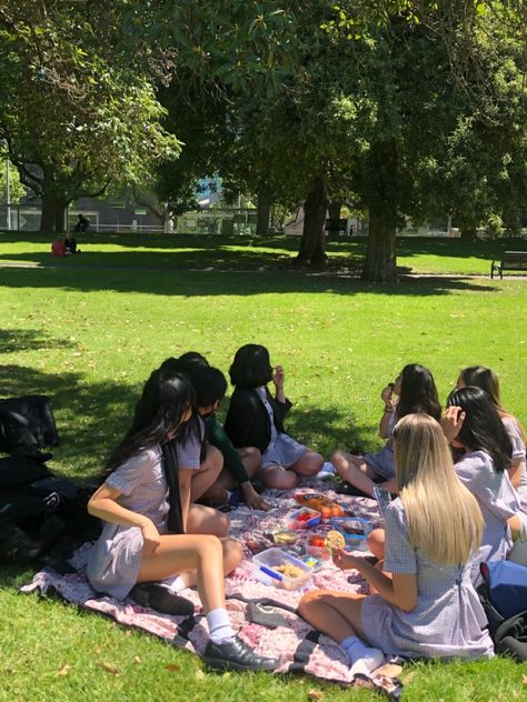 Aesthetic Picnic Date With Friends, Piknik Aesthetic, Spring Picnic Aesthetic, Picnic Aesthetic Friends, Summer Picnic Aesthetic, Vision Board Project, Picnic Date Food, Picnic With Friends, Girls Night Dress