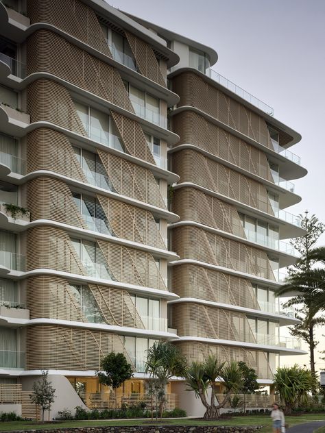 Gallery of Norfolk Burleigh Heads  Residential Building / Koichi Takada Architects - 11 Koichi Takada, Norfolk House, Hotel Facade, Passive Solar Design, Burleigh Heads, Timber Roof, Passive Design, Solar Design, Zaha Hadid Architects