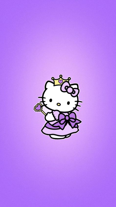 Purple Hello Kitty, Walpaper Hello Kitty, Hello Kit, Hello Kitty Backgrounds, Matching Wallpaper, Kitty Wallpaper, Purple Wallpaper, Hello Kitty Wallpaper, Cute Wallpapers