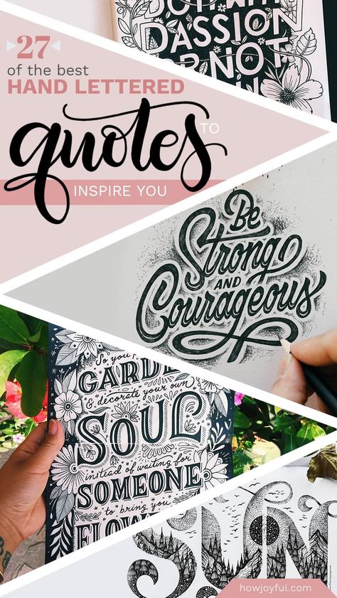 27 of the best hand lettering quotes to inspire you Hand Lettering Quotes Aesthetic, Beautiful Lettering Alphabet Calligraphy, Hand Letter Quotes, Hand Lettered Signs, Calligraphy Art Quotes Inspiration, Hand Lettering Quotes Doodles, Word Art Design Creative, Calligraphy Designs Ideas, Lettering Quotes Handwritten