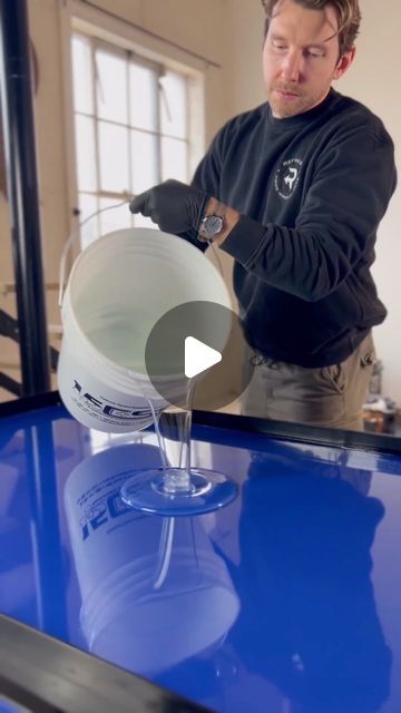 Refresh Home Improvements on Instagram: "Buckle up - It’s story time! … Follow along as we create a concrete countertop and a custom epoxy tabletop that all the townspeople love! We couldn’t have done it without the help of @zcounterform. … #diy #homeimprovement #contractor #remodel #renovation #countertop #reels #epoxy #concrete" Epoxy Resin Countertop, Industrial Metal Table, Epoxy Resin Table Top, Cement Countertops, Epoxy Concrete, Refresh Home, Resin Table Top, Resin Countertops, Diy Table Top