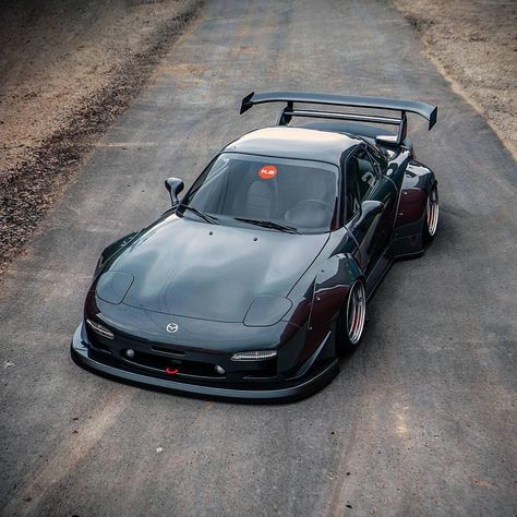 RWB RX7! or ? | Design by @the_kyza | #blacklist #mazda #rx7 #rwb To Fast To Furious, Soichiro Honda, Slammed Cars, Best Jdm Cars, Drifting Cars, Car Aesthetic, Mitsubishi Lancer Evolution, Street Racing Cars, Honda S2000