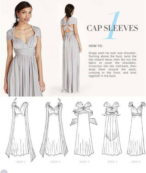 Infinity Dress Styles Tutorials, Convertible Dress Styles, Infinity Dress Tutorial, Infinity Dress Ways To Wear, Infinity Dress Styles, Vestido Convertible, Infinity Wrap Dresses, Infinity Gown, Multiway Bridesmaid Dress