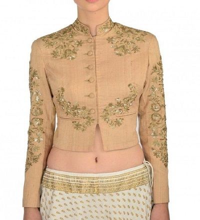 Lengha With Jacket, Ivory Lengha, Long Saree Blouse Designs, Long Blouse Saree, Long Sleeve Blouse Designs, Long Length Blouse, Lengha Blouse Designs, Long Blouse Designs, Blouse Designs Catalogue