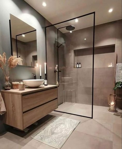 Twitter account| Bathroom Interior Design Modern, Best Bathroom Designs, Bathroom Inspiration Modern, Beige Bathroom, Bathroom Redesign, Brown Bathroom, Bathroom Design Decor, Bathroom Inspiration Decor, Bathroom Colors