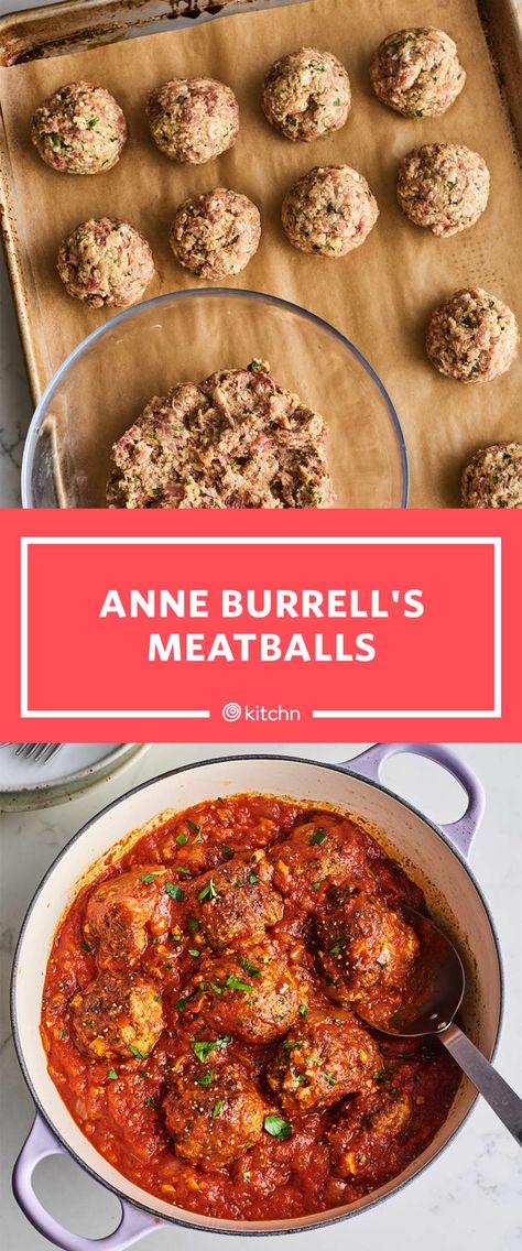 I Tried Anne Burrell's Perfect Meatball Recipe | Kitchn Ann Burell Meatball, Excellent Meatballs Anne Burrell, Anne Burrell Meatballs Recipe, Ann Burrell Bolognese, Anne Burrell Bolognese, Marcella Hazan Meatballs, Ann Burrell Recipes, Ann Burrell Meatballs, Anne Burrell Recipes