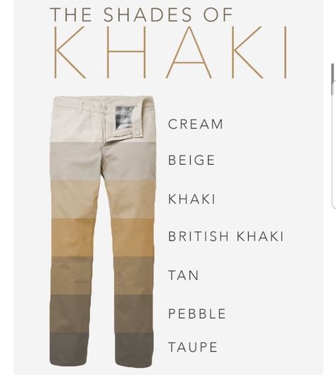 Aquí están los diferentes tonos del color Khaki Khaki Pants Outfit Men Formal, Men Khaki Pants Outfit, Khaki Outfit Men, Khaki Pants Outfits, Khaki Pants Outfit Men, Shades Of Khaki, Green Khaki Pants, Khaki Pants Outfit, Khakis Outfit