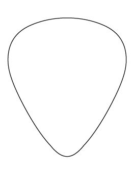 Guitar Pick Pattern or possibly Candy Corn Guitar Patterns Design, Guitar Pick Cake, Guitar Pick Drawing, Guitar Pick Tattoo, Guitar Coloring Page, Guitar Picks Diy, Guitar Template, Doodle Template, Guitar Shapes