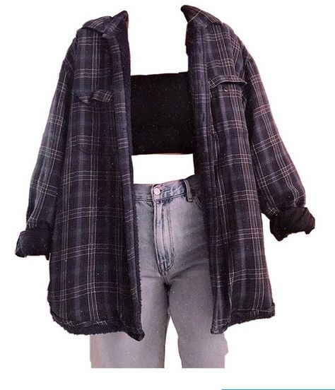 Flannel Outfits Aesthetic Grunge, Purple Plaid Outfit, Tua Outfits, Purple Aesthetic Outfit Grunge, Flannel Shirt Outfit Casual, Blue Flannel Outfit Women, Womens Flannel Outfit, Flannel Outfits Girl, 90s Flannel Outfits