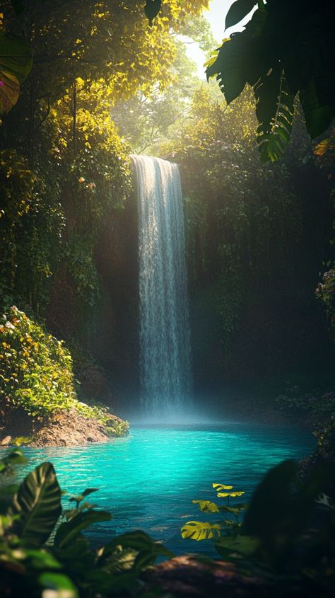 Rio Celeste Waterfall, Costa Rica #RioCeleste #Waterfall #BeautifulNature #CostaRica Waterfall Costa Rica, Waterfall Aesthetic, Hiking Waterfall, Under Water World, Waterfall Pictures, Pirate Princess, Monteverde, Waterfall Photography, Costa Rica Travel