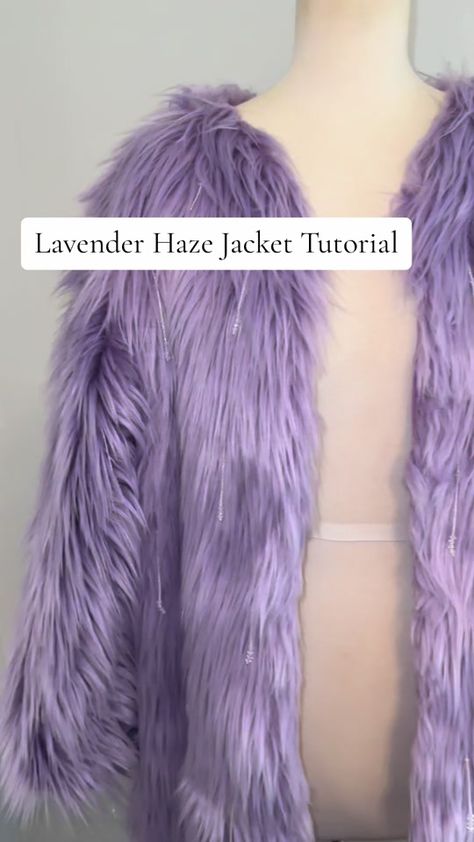 Lavender Eras Tour Outfit, Lavender Haze Eras Tour Outfit, Lavender Haze Jacket, Lavender Haze Outfit, Jacket Tutorial, Tambour Beading, Eras Tour Outfit, Lavender Haze, Tambour Embroidery