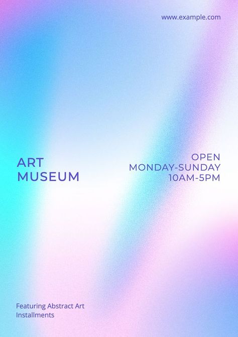 Art museum gradient poster template, editable design | free image by rawpixel.com / Wan Gradient Poster, Open Art, Blue Poster, About Art, Download Free Images, Aesthetic Themes, Poster Template, Free Design Resources, Social Media Template