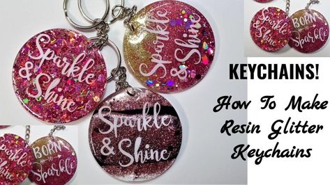 Keychain making tutorial! Resin Keychain Tutorial, Glitter Keychains, Diy Resin Keychain, How To Make Glitter, How To Make Resin, Keychain Making, Resin Glitter, Resin Keychain, Diy Craft Tutorials