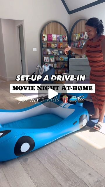 Kids Drive In Movie Party Cars, Drive In Movie At Home, Drive In Party, Cars Movie Night, Drive Thru Movie, At Home Movie Night, Family Night Activities, Movie Night At Home, Movie Night For Kids