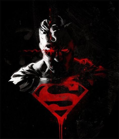 Evil Superman - Szymon Kudranski Angry Superman, Evil Superman, Superman Tattoos, Superman Pictures, Superman Artwork, Superman Wallpaper, Dc Comics Wallpaper, Tattoo Zeichnungen, Superman Man Of Steel