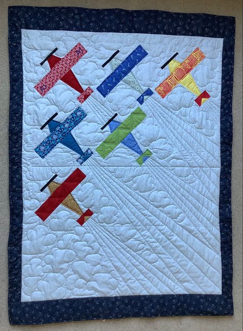 Airplane Quilt Pattern, Plane Quilt, Airplane Crochet Blanket, Airplane Quilts For Men, Airplane Bedding For Boys, Airplane Baby Blanket, Sailboat Baby Quilt, Airplane Quilt, Colchas Quilting