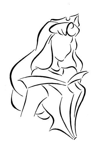 Aurora outline Disney Silhouette, Disney Silhouettes, Disney Embroidery, Disney Sketches, Disney Sleeping Beauty, Pinturas Disney, Tattoo Outline, Disney Tattoos, Disney Crafts