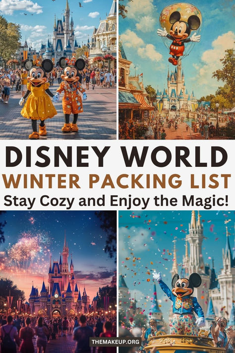 Disney World Winter Packing Guide: Stay Cozy and Enjoy the Magic! Disney Must Pack List, Disney Christmas Packing List, Disney Packing List For Adults, Wdw Packing List, Disney Vacation Packing List, Disney List Packing, How To Pack For Disney World, Packing List Disney World, Disney Pack List