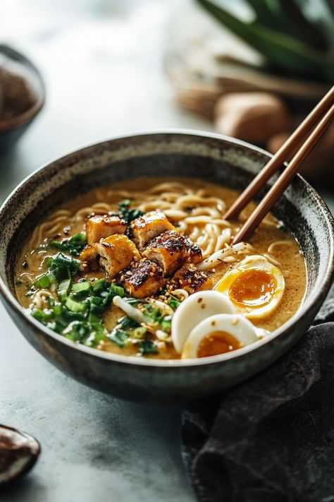 Coconut Curry Ramen Coconut Curry Ramen Noodles, Coconut Curry Broth, Ramen Curry Recipes, Spicy Coconut Ramen, Thai Coconut Curry Ramen, Coconut Ramen Soup, Curry Soup Recipes Coconut, Curry Ramen Noodle Recipes, Spicy Curry Ramen