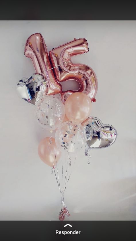 17 Birthday Decorations, 15 Balloons, Bday Surprise, 15th Birthday Decorations, 15th Birthday Party Ideas, Helium Balloons Birthday, Beautiful Balloons, 16 Balloons