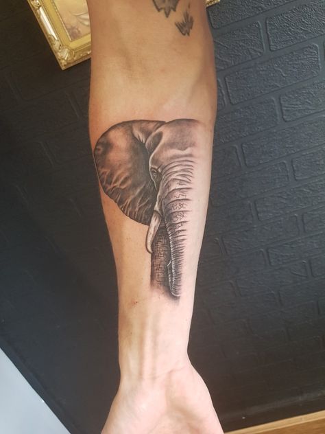 Sleeve Tattoos Elephant, Half Elephant Tattoo, Tattoos Elephant, Mum Tattoo, Back Shoulder Tattoos, Drawing Pencil Sketches, Back Of Shoulder Tattoo, Red Ink Tattoos, Famous Tattoos