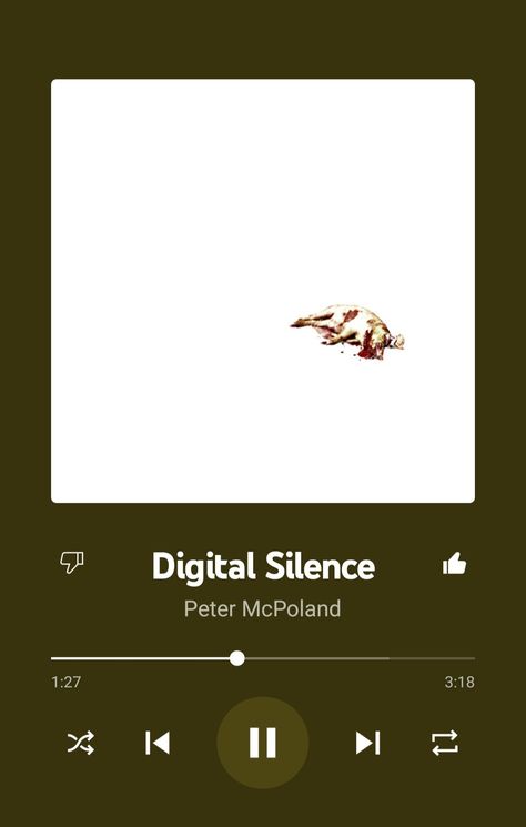 Digital Silence Peter Mcpoland, Silence Song, Digital Silence, Homework Board, Peter Mcpoland, Weird Music, Strange Music, Home Lock Screen, Oc Stuff