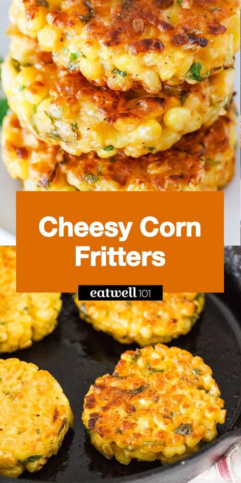 Corn Fritters Recipe - #corn #recipe #eatwell101 - Crispy on the edges, soft in the middle and so delicious, a great side dish for a host of dinners! - #recipe by #eatwell101® Cheesy Corn Fritters, Corn Fritters Recipe, Side Dishes For Ribs, Corn Recipes Side Dishes, Turkey Burger Recipe, Side Dishes For Ham, Burger Side Dishes, Side Dishes For Salmon, Corn Fritter Recipes