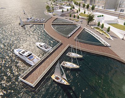 Waterfront Architecture Concept, Rest Area Design, Jetty Design, Waterfront Landscape Design, Pier Design, Waterfront Design, Waterfront Architecture, King Farouk, Floating Architecture