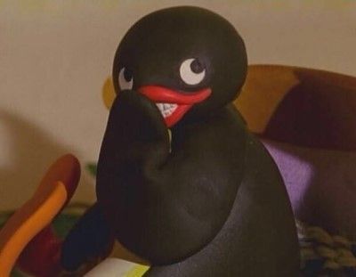 Pingu Memes, Pingu Pingu, Creepy Smile, Meme Stickers, Funny Profile Pictures, Funny Reaction Pictures, Meme Faces, Vintage Cartoon, Funny Cartoon